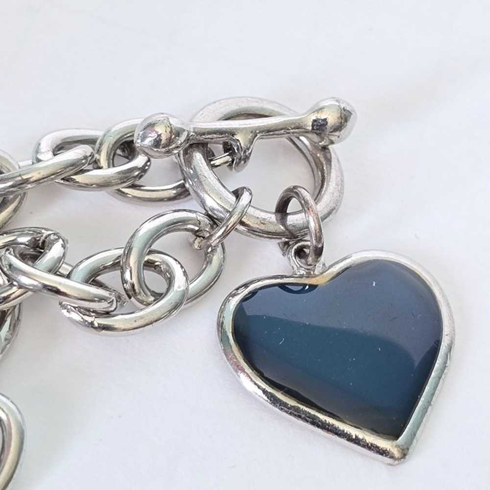 Mood Jewelry Heart Shape Charm Bracelet Toggle Si… - image 2