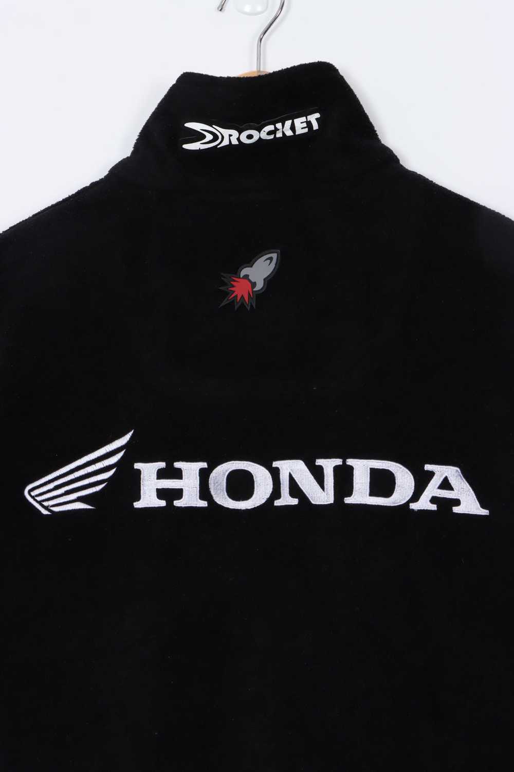 HONDA Black Embroidered 1/4 Zip Joe Rocket Fleece… - image 4