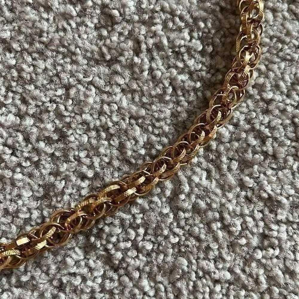 Vintage gold multi link chain necklace - image 2