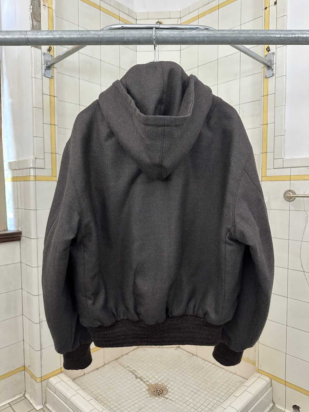 1990s Katharine Hamnett Wool Hooded Bomber - image 3