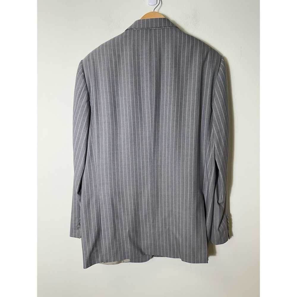 Corneliani Mens Corneliani Gray/White Striped Sui… - image 4