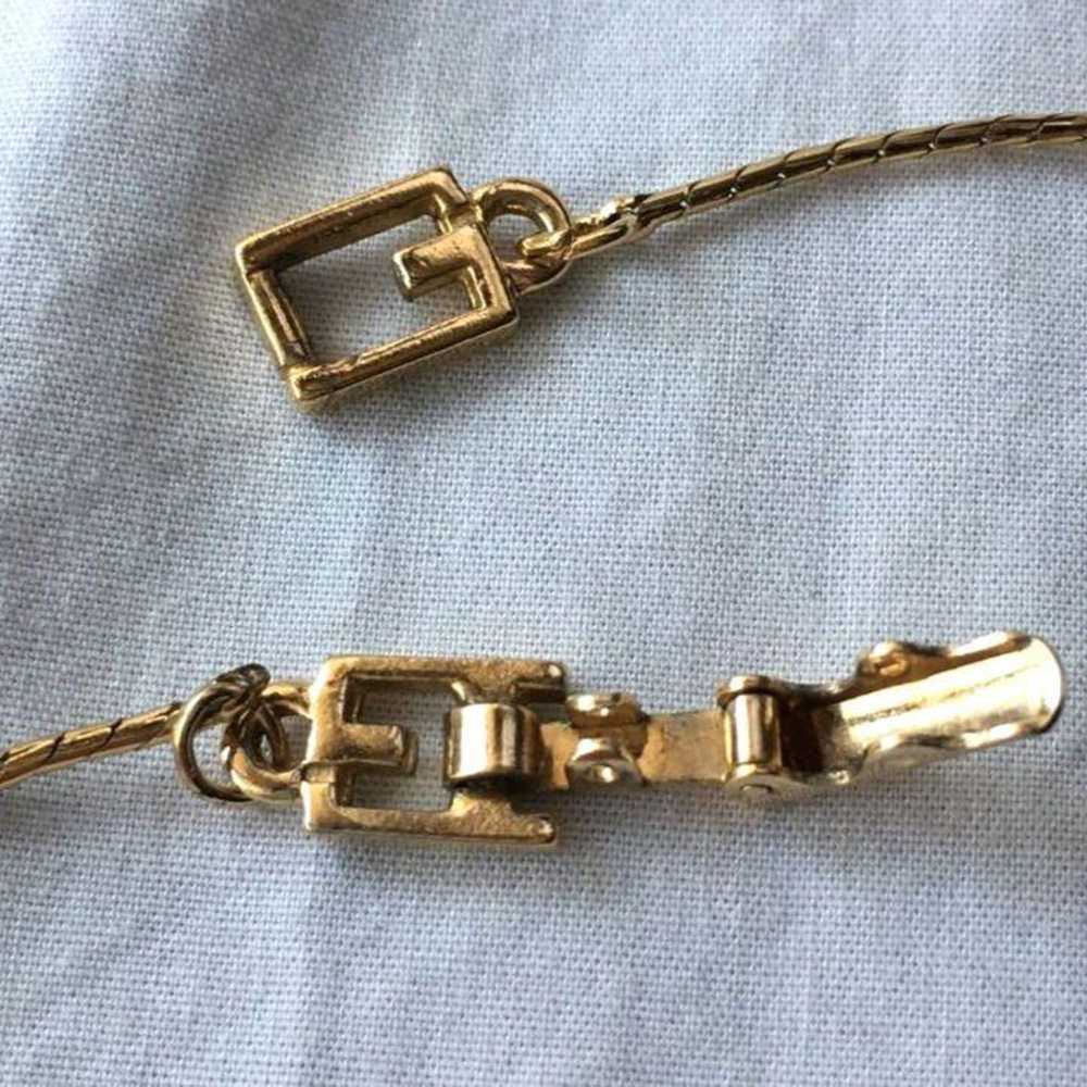 Vintage GIVENCHY gold necklace with zirconia heart - image 9