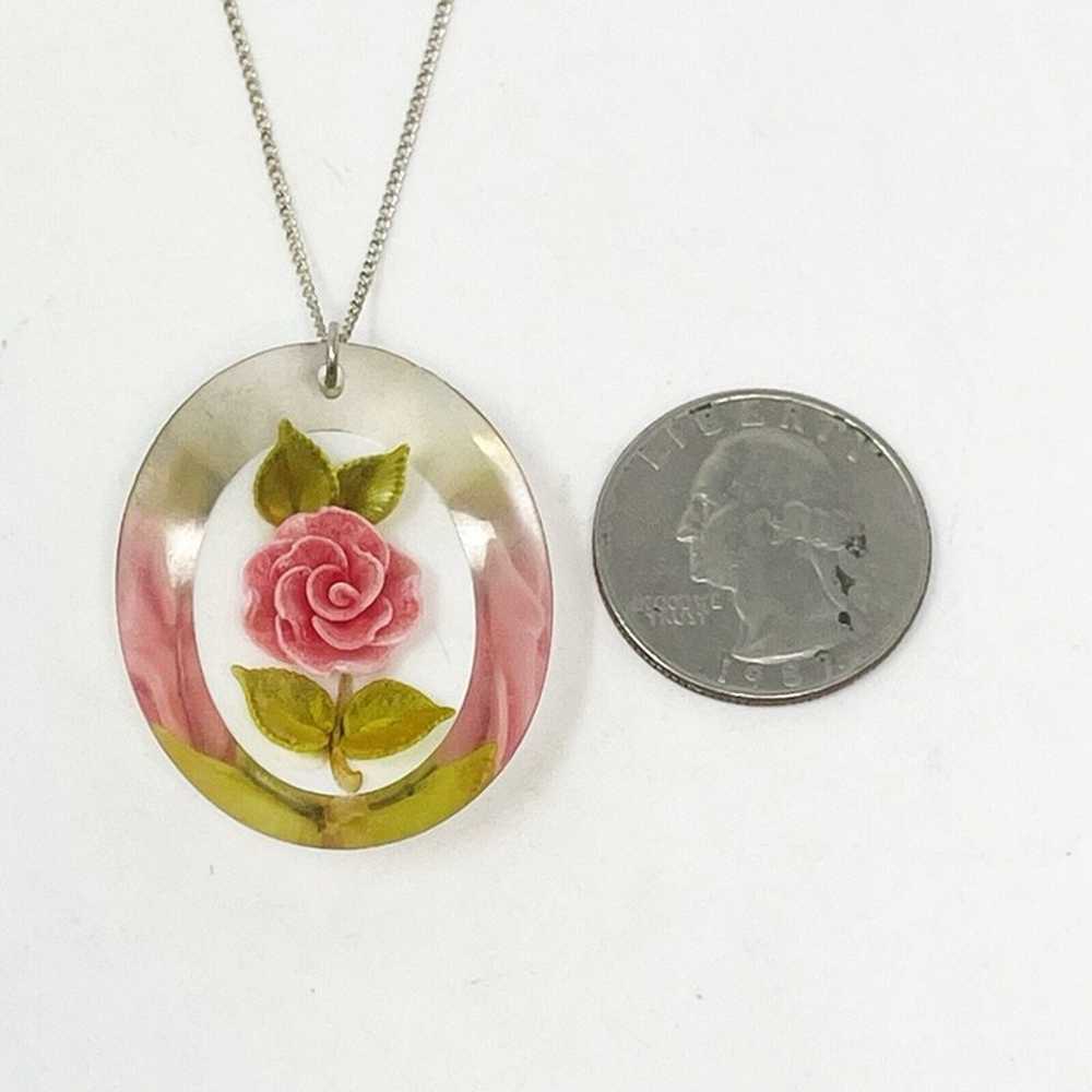 Vintage 925 Sterling Silver Pressed Dried Flower … - image 8