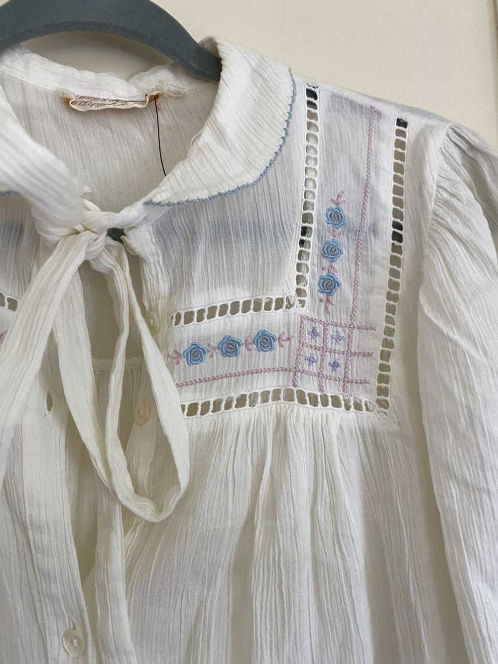 White Gauzy Cotton Tie Back dress (M) | Used,… - image 4