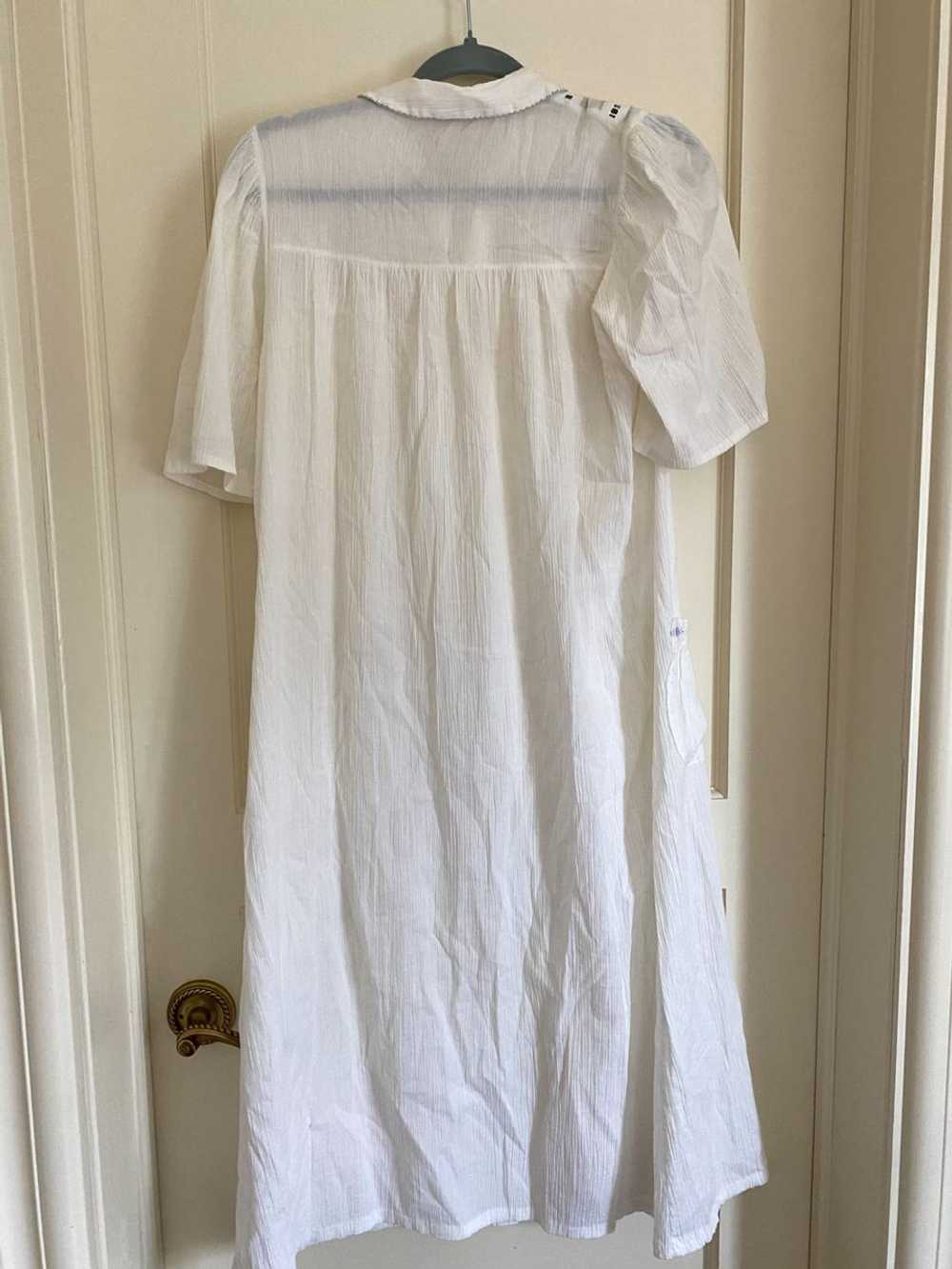 White Gauzy Cotton Tie Back dress (M) | Used,… - image 5