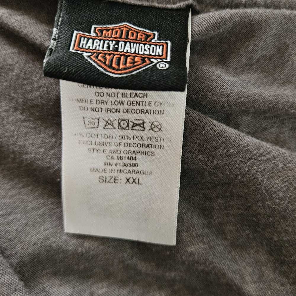 Harley Davidson Grey VNeck Long Sleeve Harley Dav… - image 3