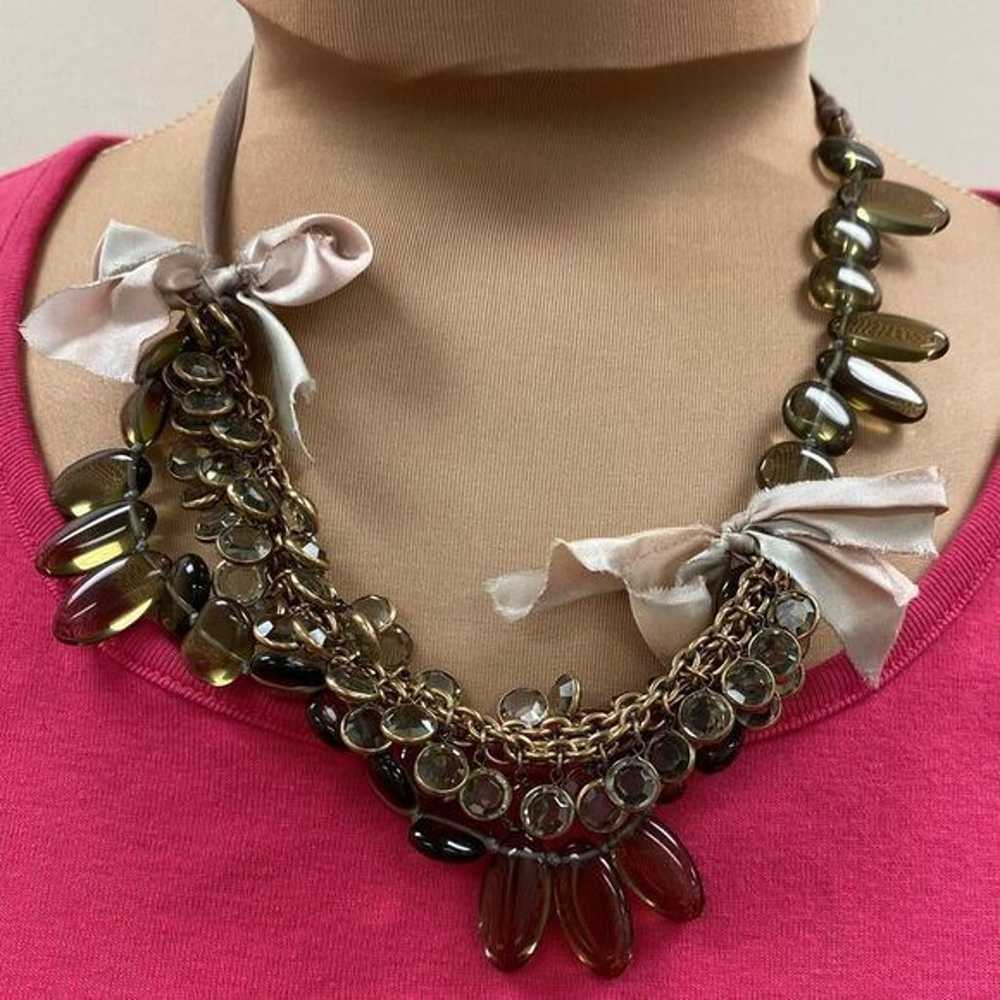 J. Crew vintage bead, chain, and ribbon statement… - image 6