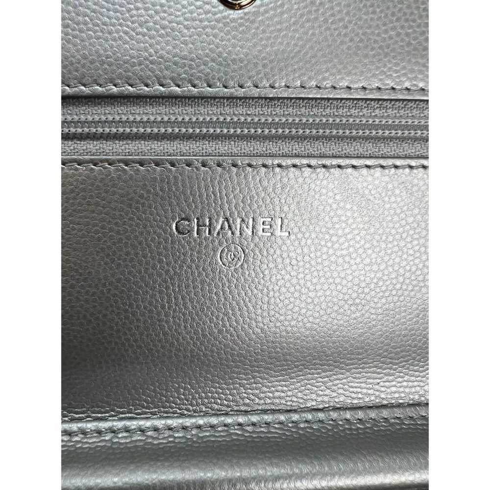 Chanel Silver Caviar Chevron Quilted Boy Wallet o… - image 6