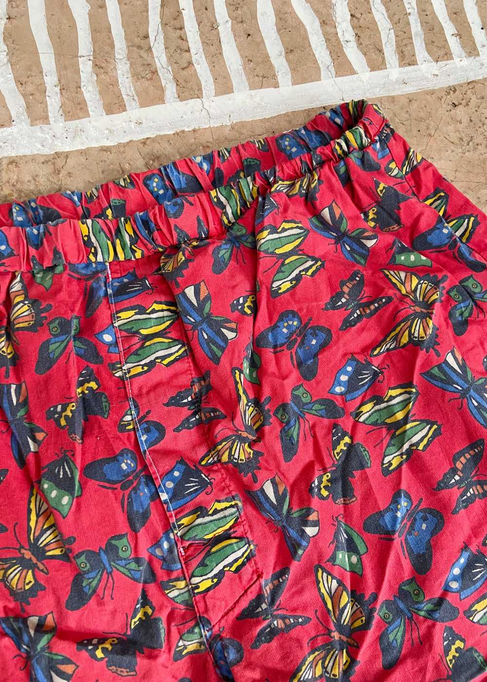 VINTAGE 90's Red Butterfly Print Boxer Shorts - M… - image 3