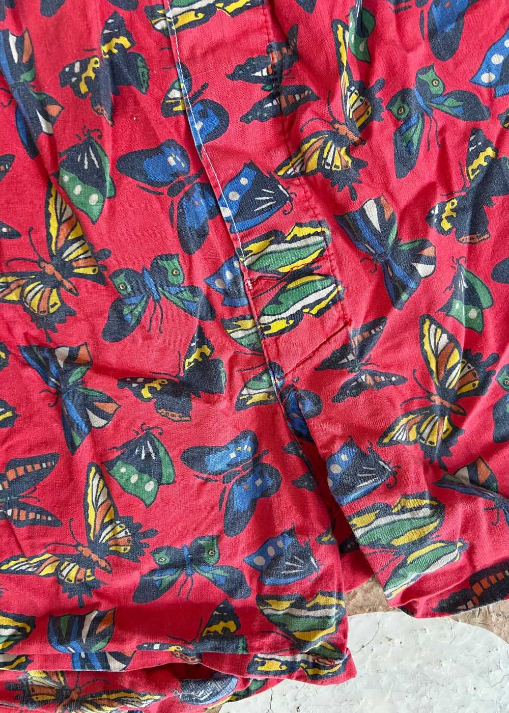 VINTAGE 90's Red Butterfly Print Boxer Shorts - M… - image 4