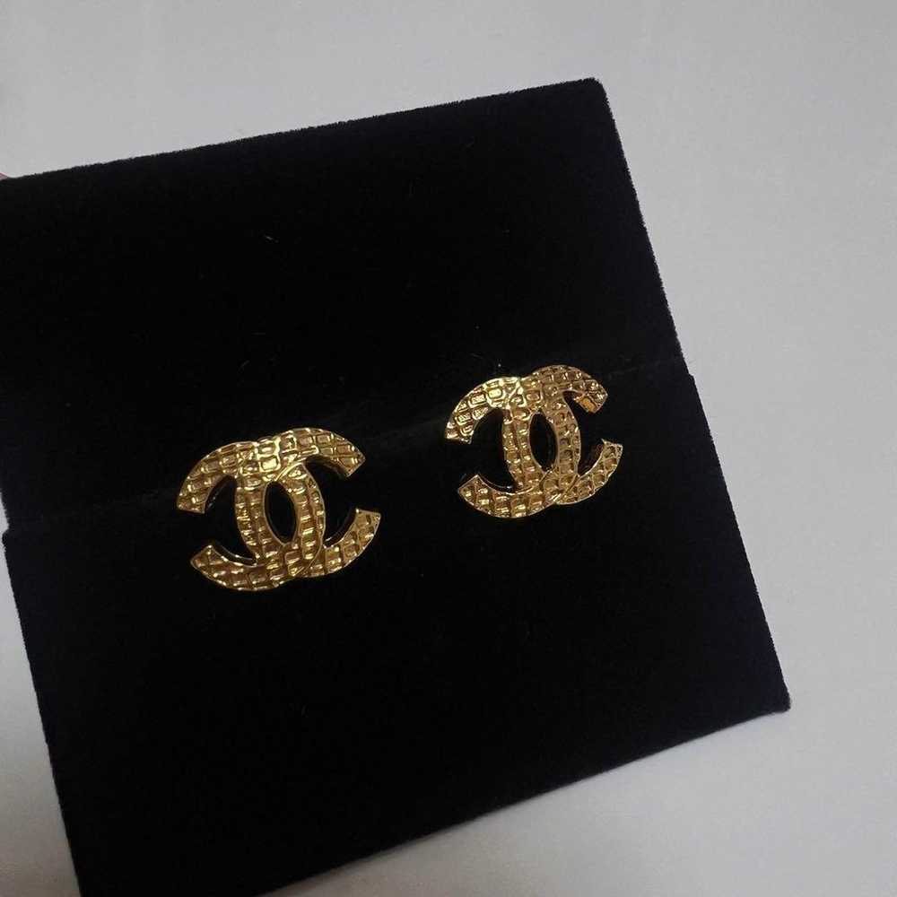 CHANEL Coco Mark Earrings 00A Vintage - image 3