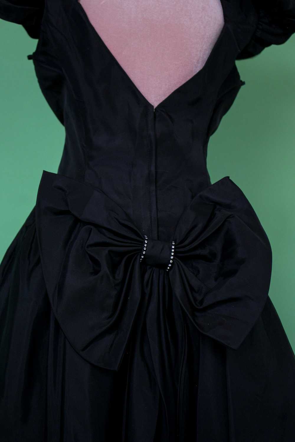 Vintage 80s "Lizette Collections" Black Drop Wais… - image 6