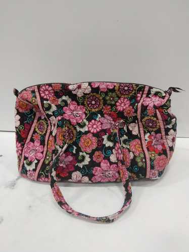 Vera Bradley Brown & Pink Paisley Quilted Duffle B