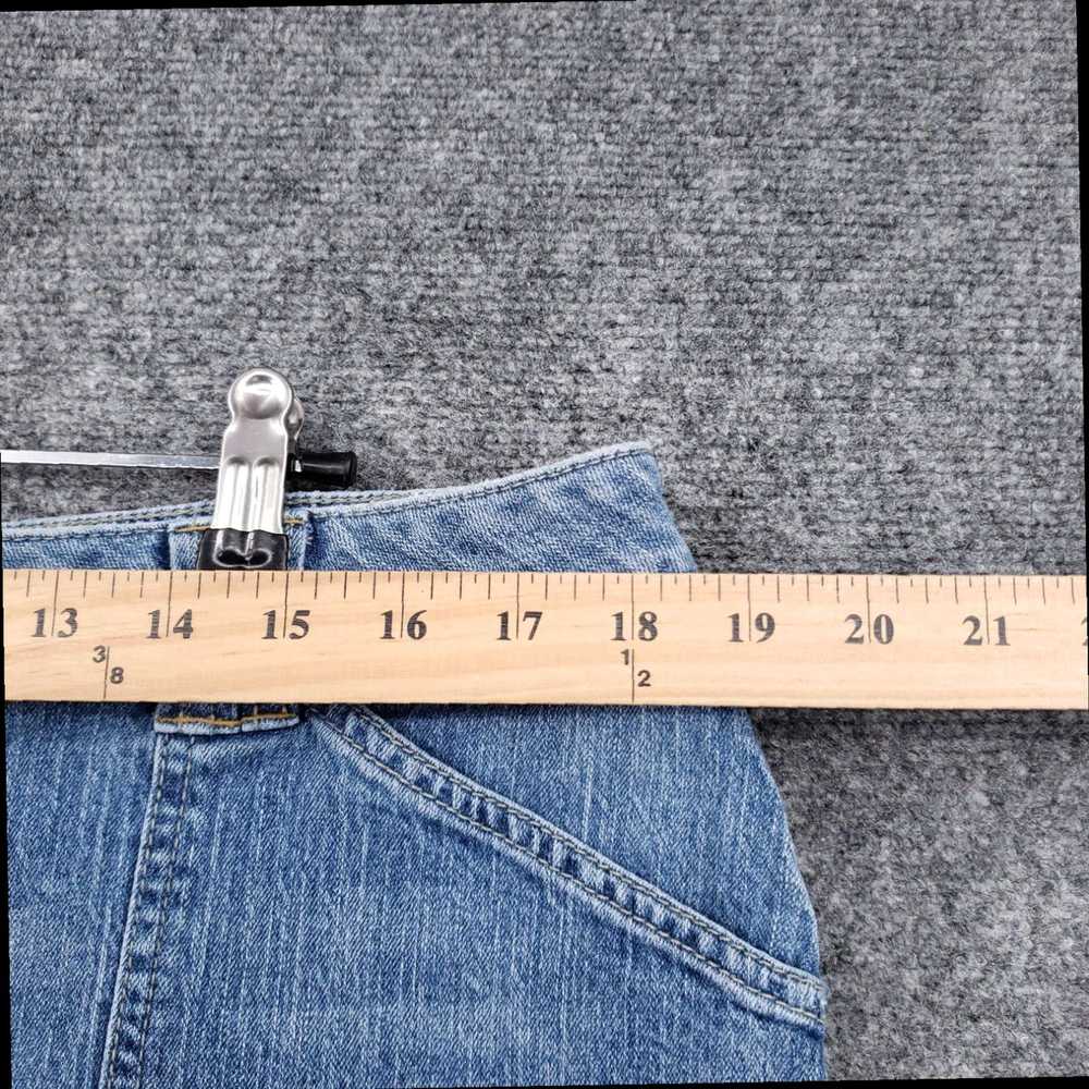 Vintage Womens Denim Jean Stretch Midi A-Line Ski… - image 5