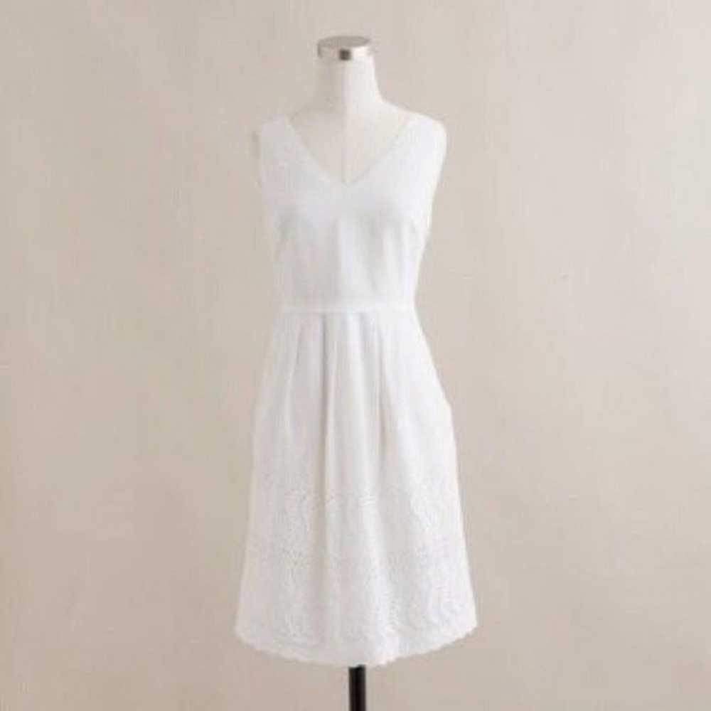 J. Crew White Delaney Eyelet Shift Dress with Poc… - image 12