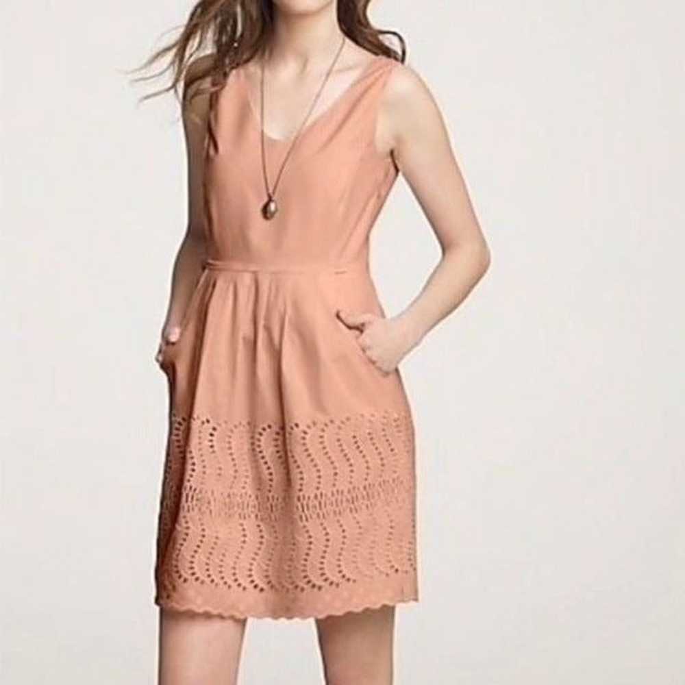 J. Crew White Delaney Eyelet Shift Dress with Poc… - image 2