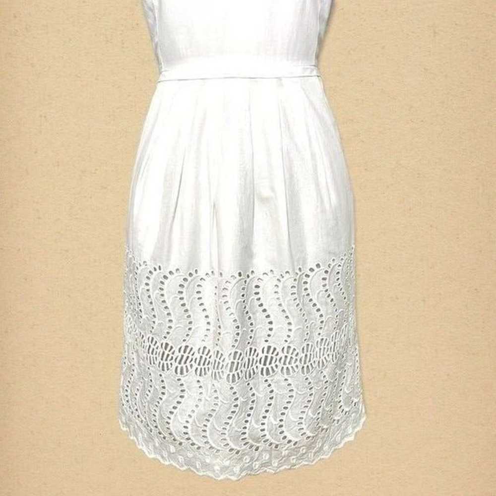 J. Crew White Delaney Eyelet Shift Dress with Poc… - image 5