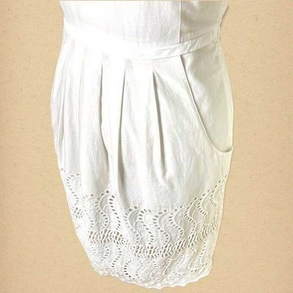 J. Crew White Delaney Eyelet Shift Dress with Poc… - image 6