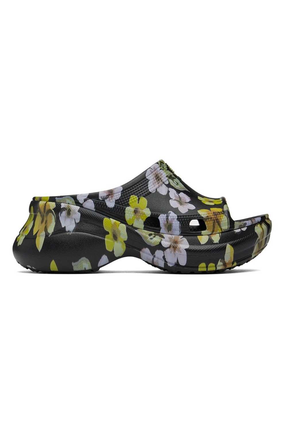 Balenciaga × Crocs Black Floral Pool Slides - image 1