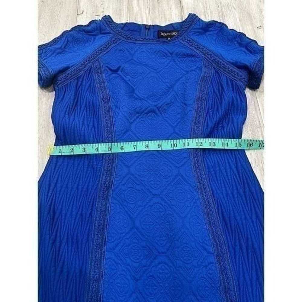 Vintage Tadashi Shoji Royal Blue Quilted Embroide… - image 12