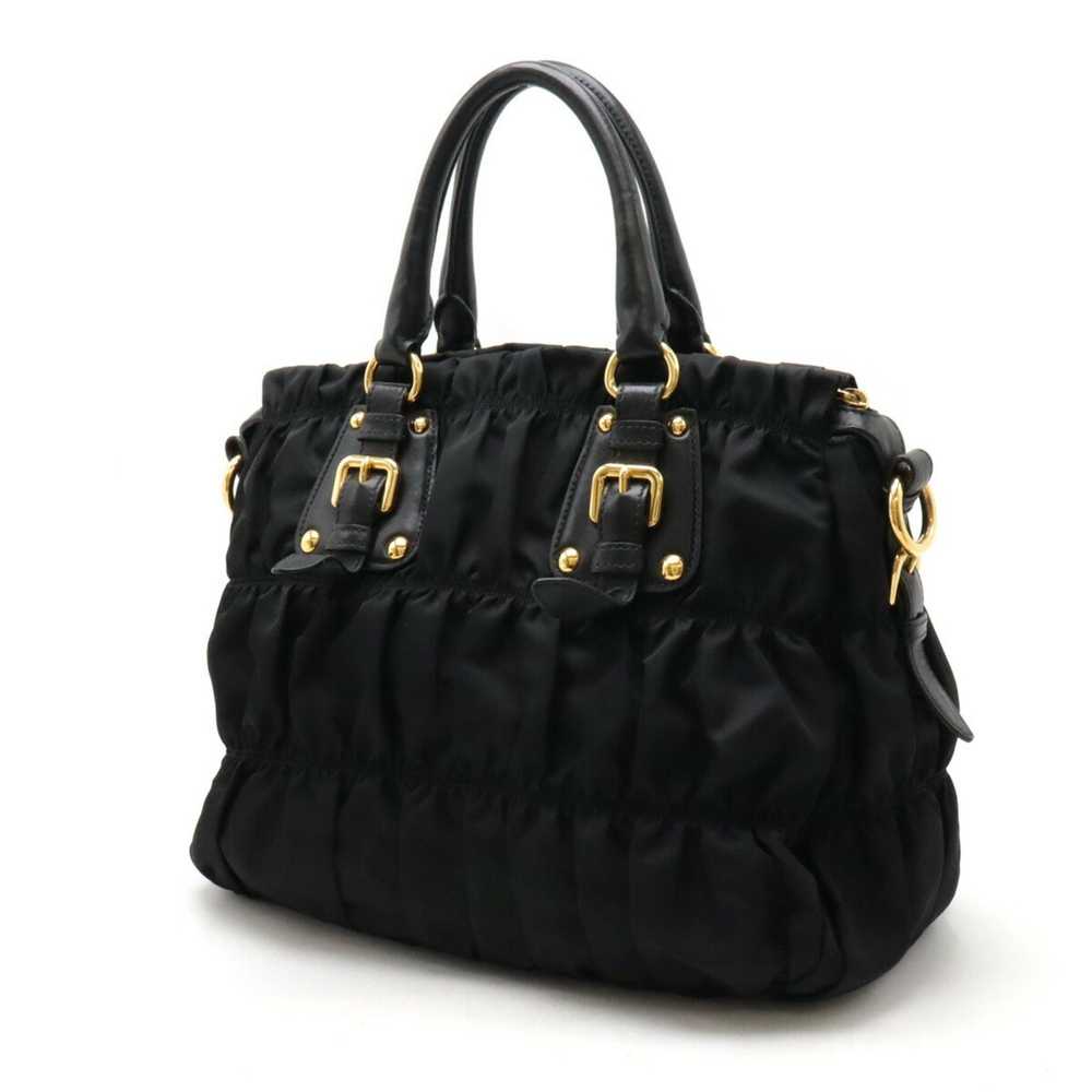 Prada PRADA Gathered Tote Bag Handbag Nylon Leath… - image 3