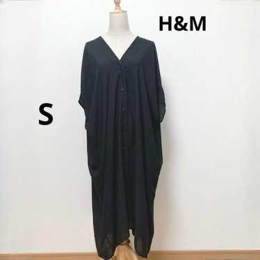 H&M H and M Shirt Dress V-Neck Mode Chic Black Bla