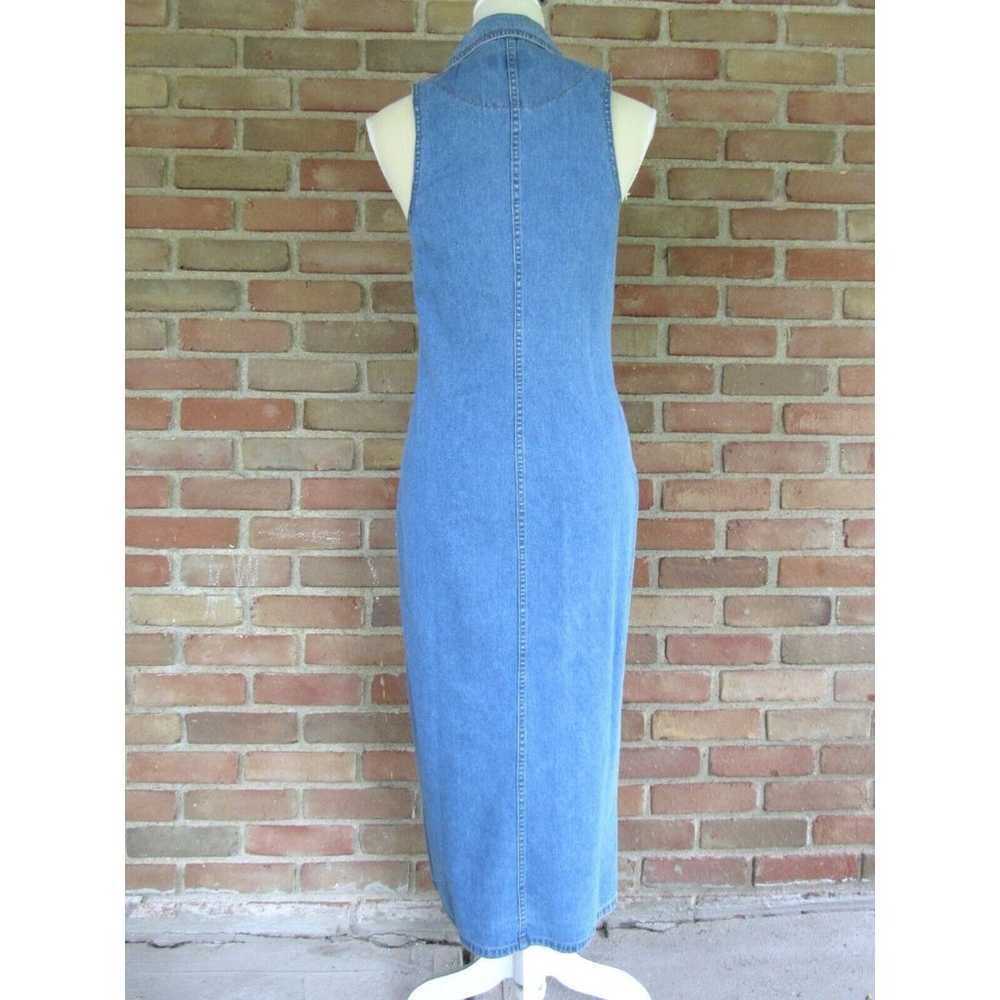 Arizona Jean Co Denim Maxi Dress Button Front Col… - image 10