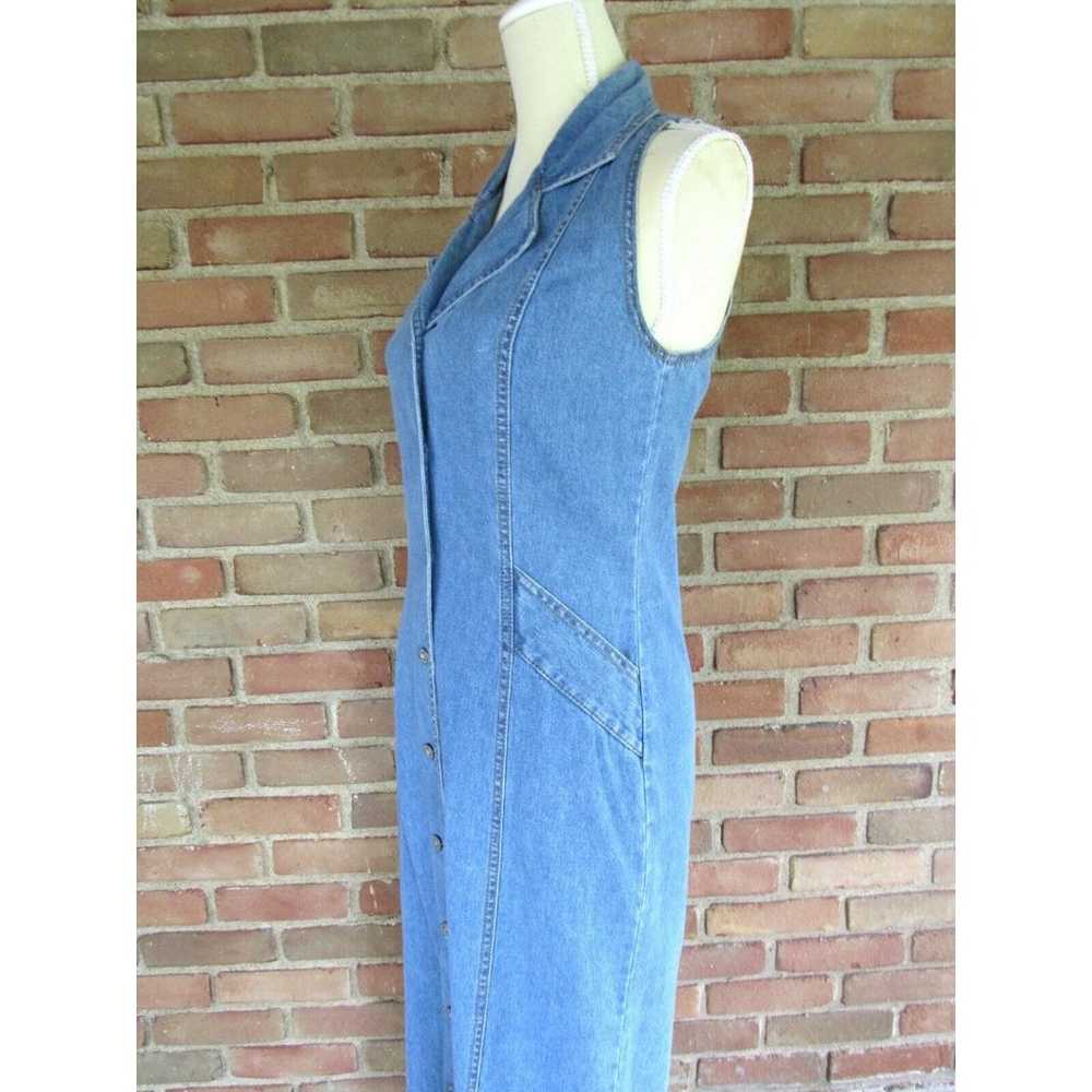 Arizona Jean Co Denim Maxi Dress Button Front Col… - image 12