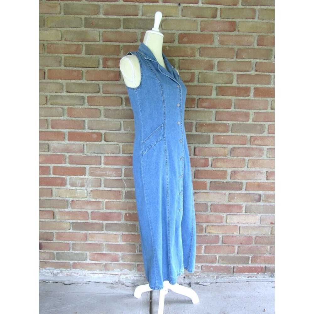 Arizona Jean Co Denim Maxi Dress Button Front Col… - image 4