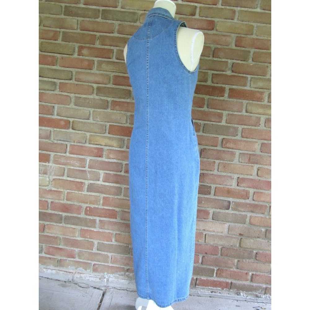 Arizona Jean Co Denim Maxi Dress Button Front Col… - image 5