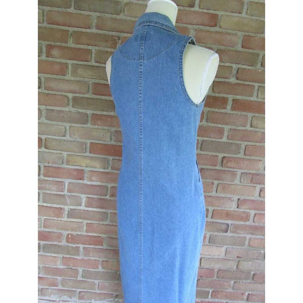 Arizona Jean Co Denim Maxi Dress Button Front Col… - image 8