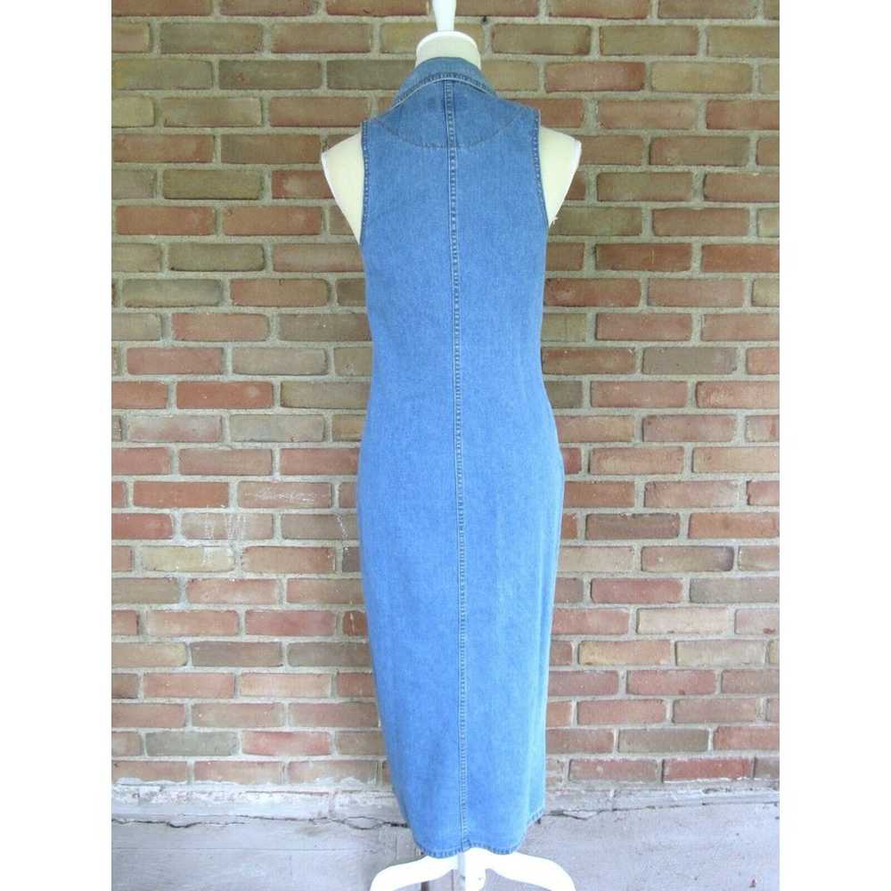 Arizona Jean Co Denim Maxi Dress Button Front Col… - image 9