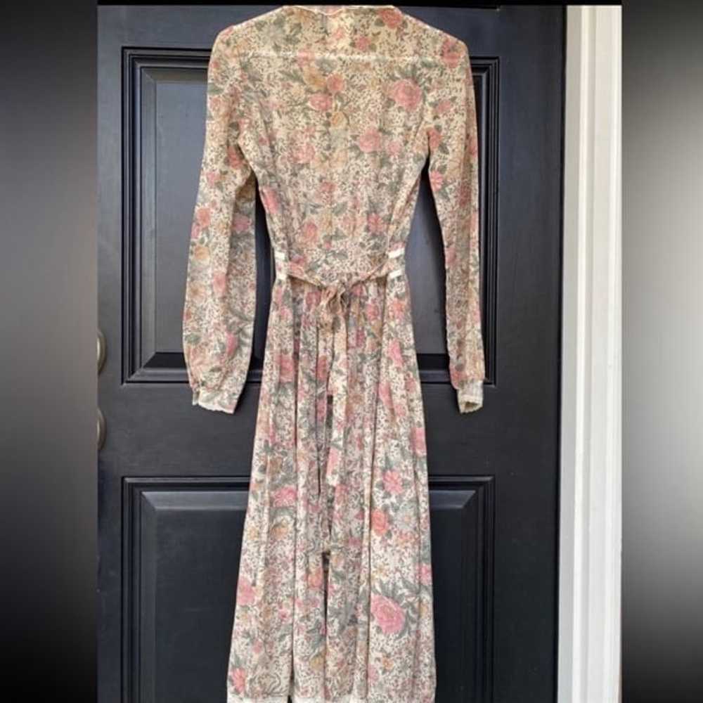 Vintage Gunne Sax Dress Floral Print Size 7 - image 2