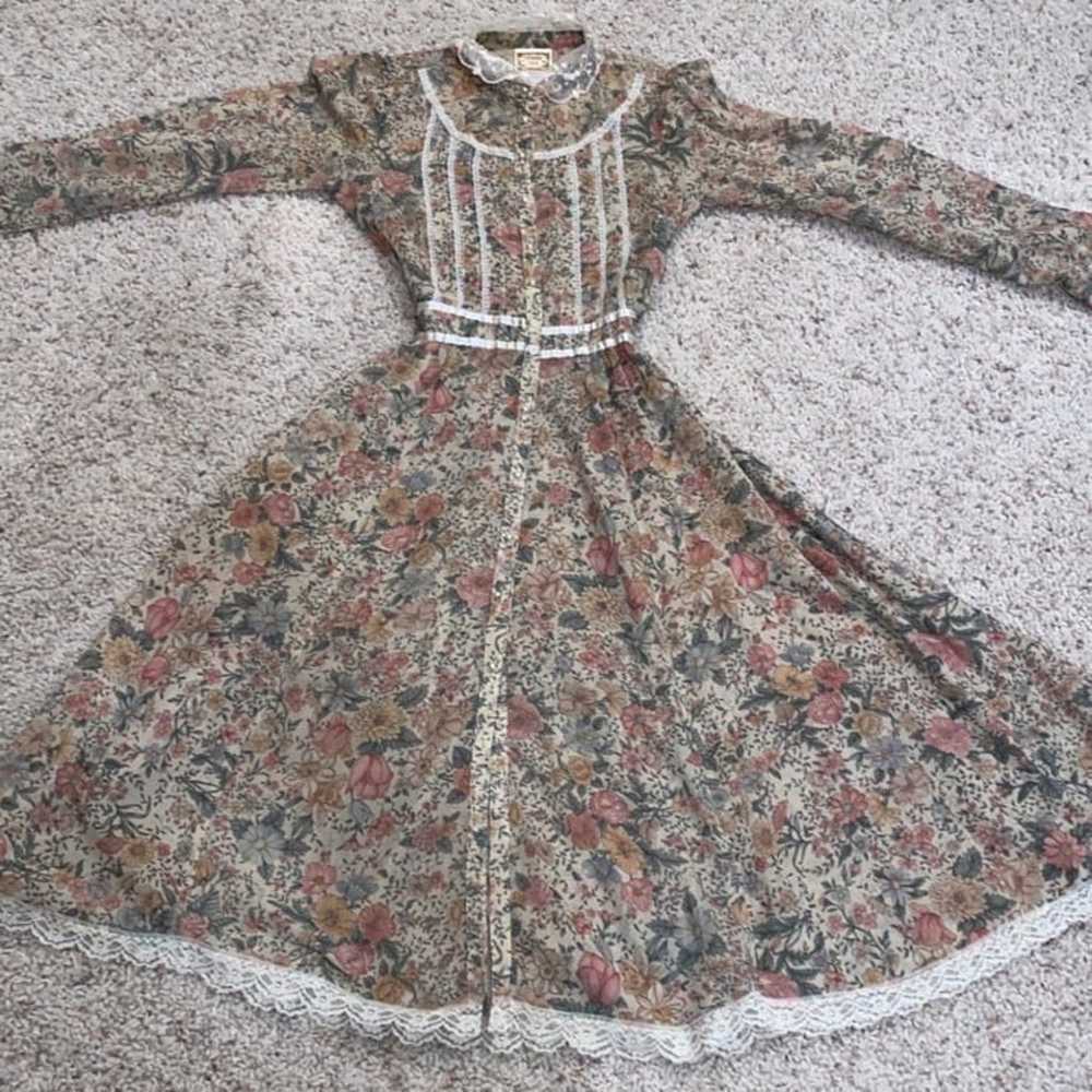 Vintage Gunne Sax Dress Floral Print Size 7 - image 8