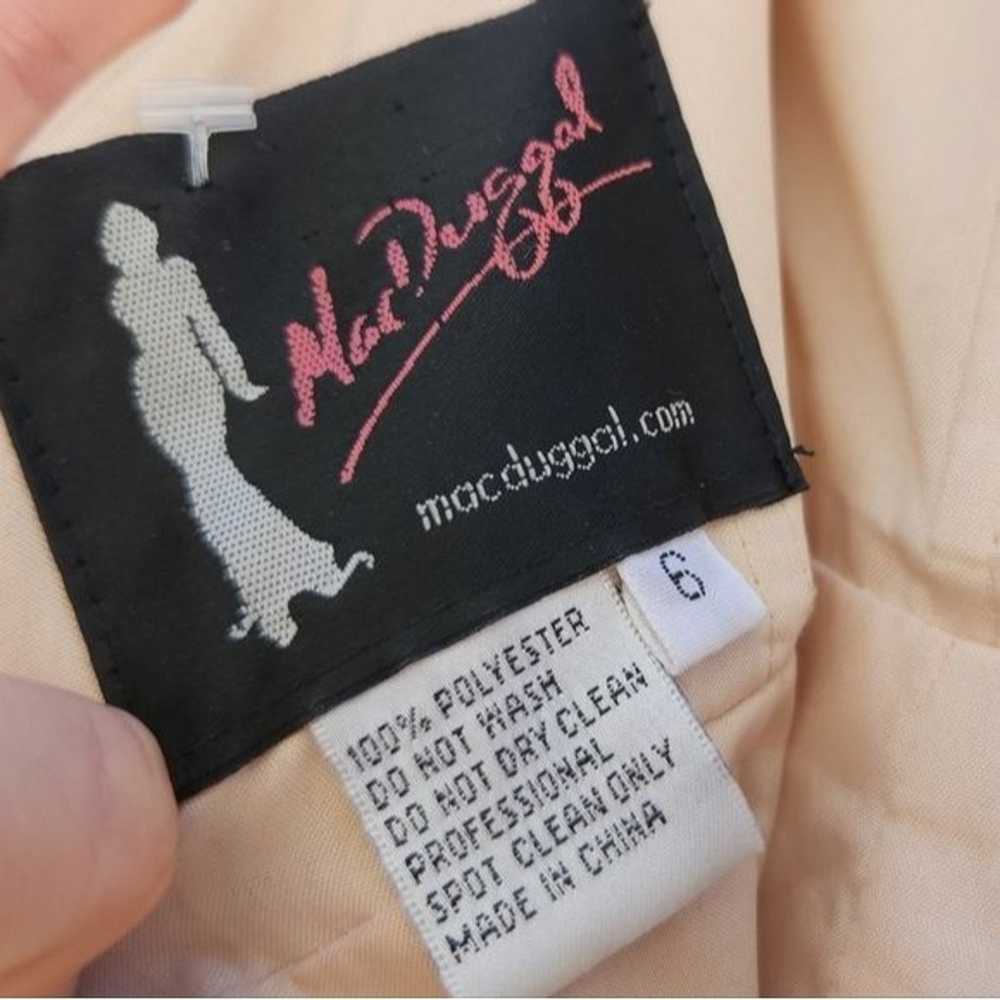 Vintage Mac Duggal Cream Strapless Peplum Tapestr… - image 11