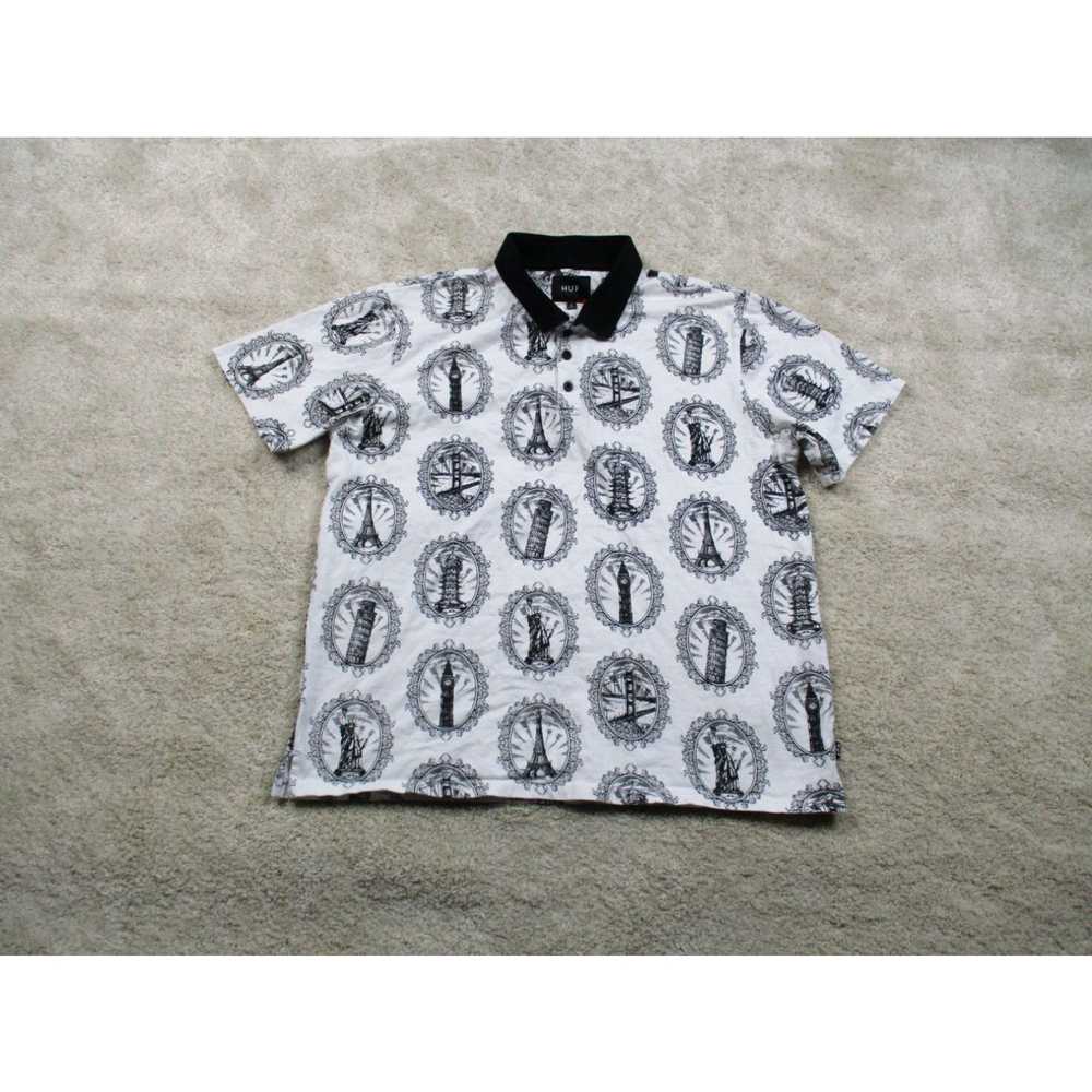 Huf HUF Polo Shirt Mens Large White Short Sleeve … - image 1