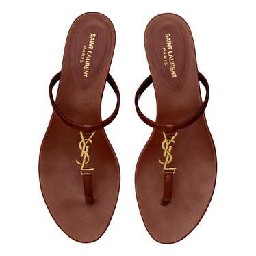 Saint Laurent Cassandra leather sandal - image 1