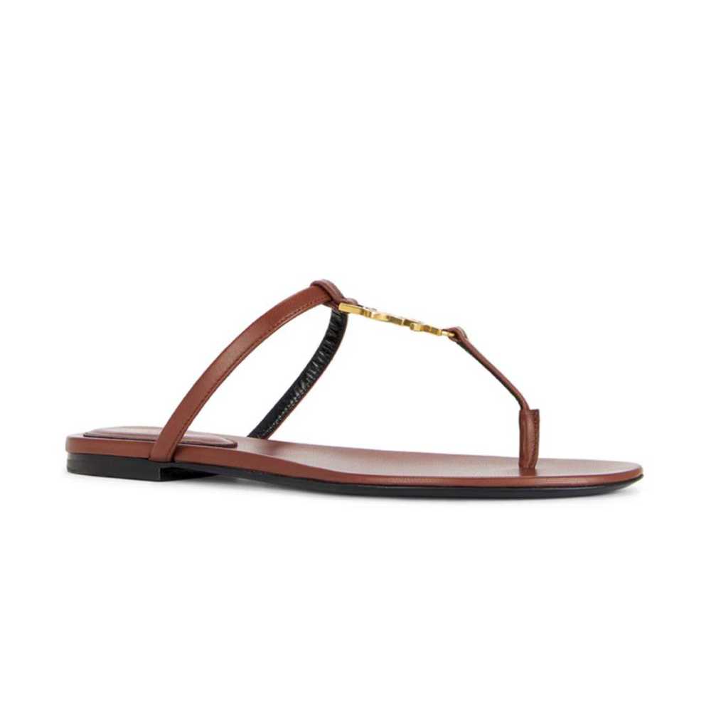 Saint Laurent Cassandra leather sandal - image 2