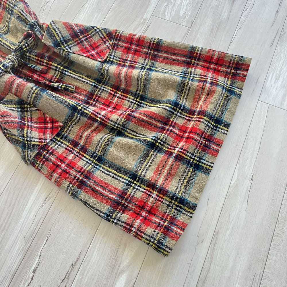 【Rare】Yorkland Vintage Wool One-piece Dress Check… - image 4