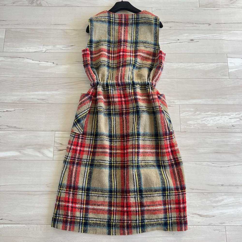 【Rare】Yorkland Vintage Wool One-piece Dress Check… - image 6