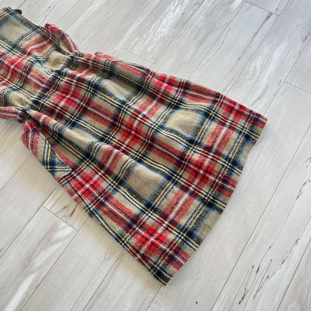 【Rare】Yorkland Vintage Wool One-piece Dress Check… - image 9