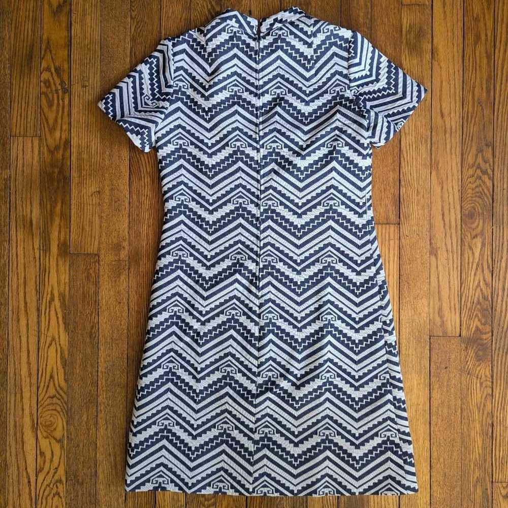 Vintage 60's Geometric Print Shift Mini Dress - image 2