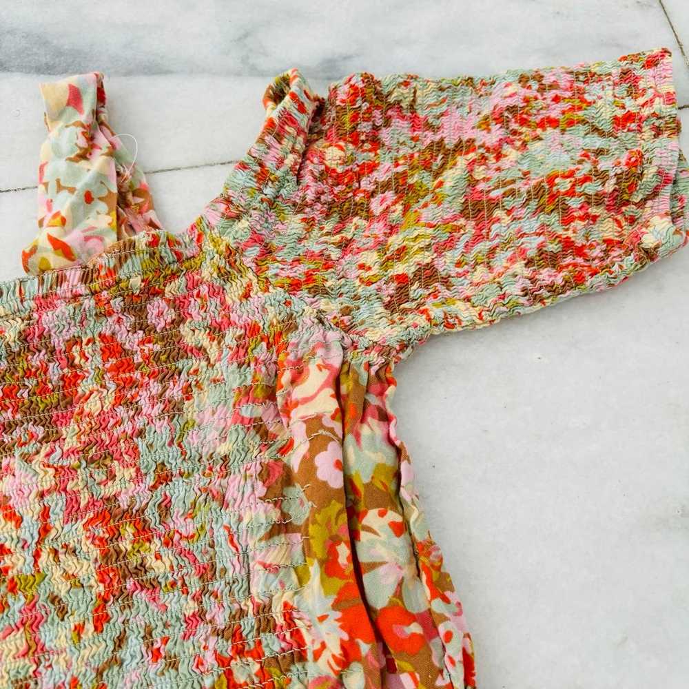 Anthropologie Boemo Dress Floral Smocked Midi Max… - image 10