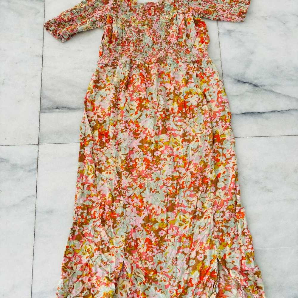 Anthropologie Boemo Dress Floral Smocked Midi Max… - image 3