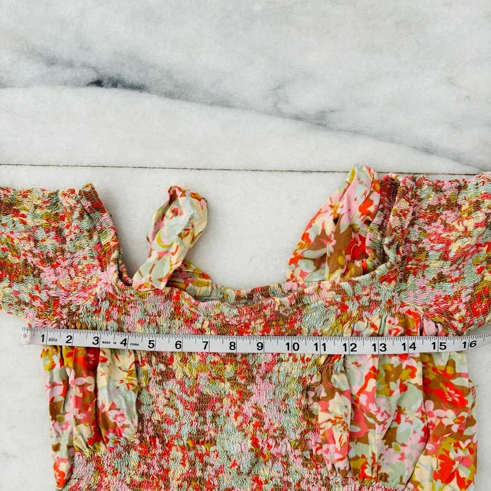 Anthropologie Boemo Dress Floral Smocked Midi Max… - image 8