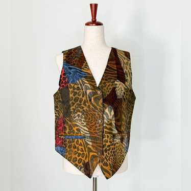 Vintage Sonika animal print vest.