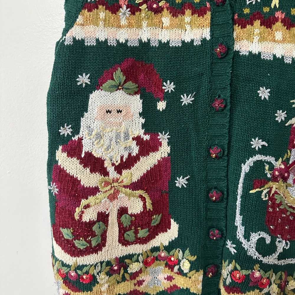 Vintage Heirloom Collectibles Santa sweater vest - image 2