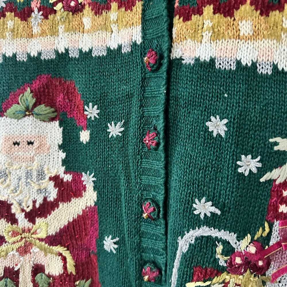 Vintage Heirloom Collectibles Santa sweater vest - image 3