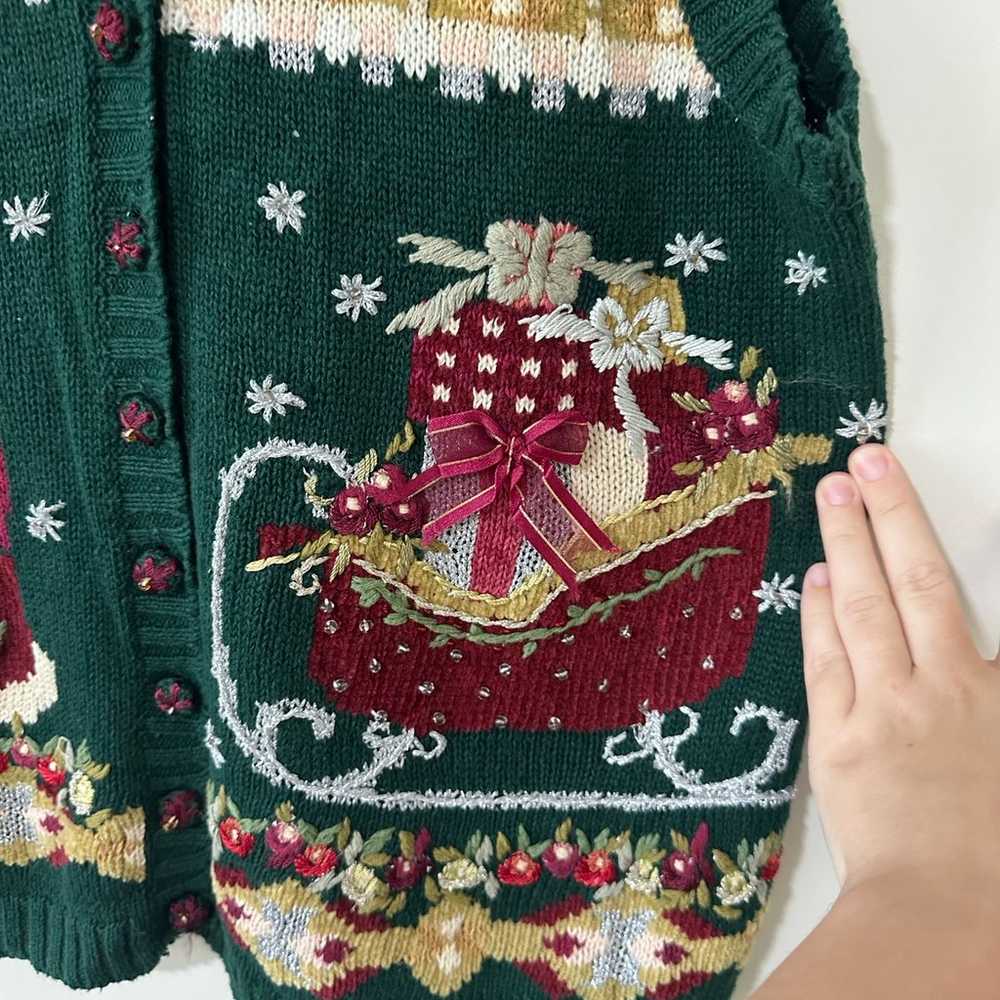 Vintage Heirloom Collectibles Santa sweater vest - image 4