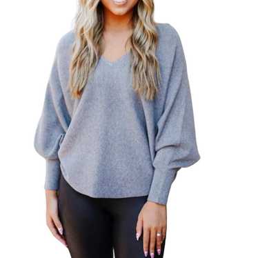 Designer Kerisma Ryu V-neck Grey Favorite Sweater… - image 1